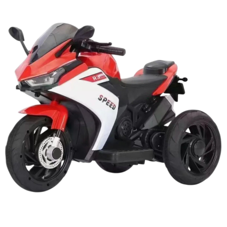 Vehicule electrice - Motocicleta electrica copii cu 3 roti model 618, 6V, 3 trepte viteza, USB MP3, max 30kg, 2-5 ani, rosu