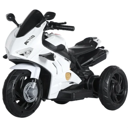 Vehicule electrice - Motocicleta Electrica Copii A118 6V Baterie Chuangxin Motor 380 USB MP3 2-5 Ani, alb