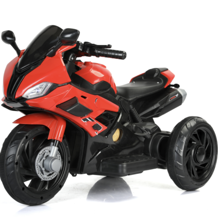 Vehicule electrice - Motocicleta electrica copii model 518, 6V, 3 trepte viteza, lumini, muzica USB MP3, 2-5 ani, rosu