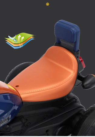 Motocicleta electrica cu 3 roti, 6V, 3-6 ani, 606 Albastru [10]