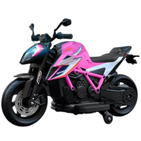 Vehicule electrice - Motocicleta electrica pentru copii DLS-X12, cu lumini, muzica, MP3 si USB, roz