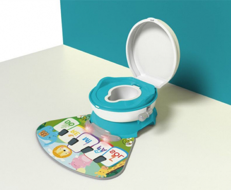 Camera copilului - Olita 3 in 1 cu covoras muzical, verde