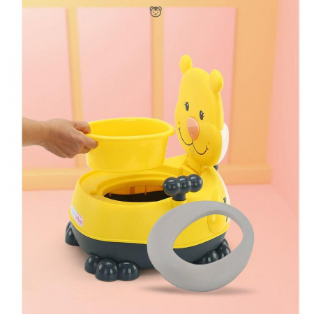 Olite si reductoare - Olita muzicala ergonomica Happy Lion, galben