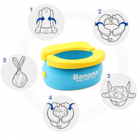 Olita portabila, de calatorie, Banana Travel Potty, verde - Krista® [11]