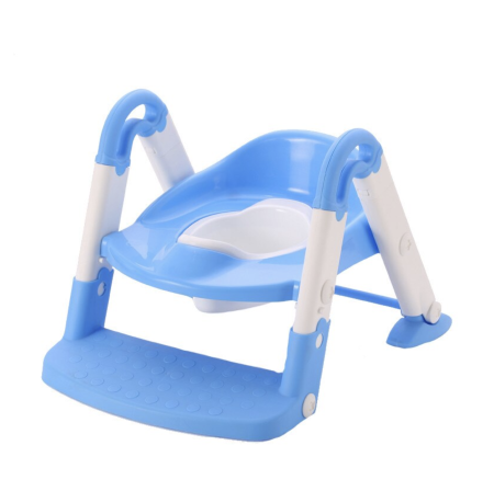 Olita, Reductor toaleta copii si trepte, bleu cu alb, reglabil, pliabil [2]