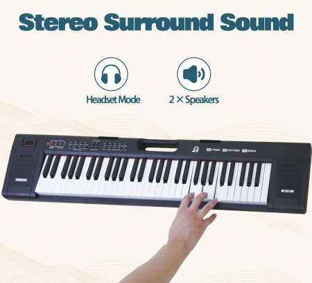 Orga cu Microfon si Incarcator la Priza – 61 Clape, 200 Tonuri si 200 Ritmuri [7]