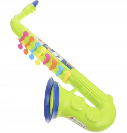Saxofon De Jucarie, Verde, Cu 8 Clape Colorate Musical Instruments 50.5 cm 3 Ani [3]