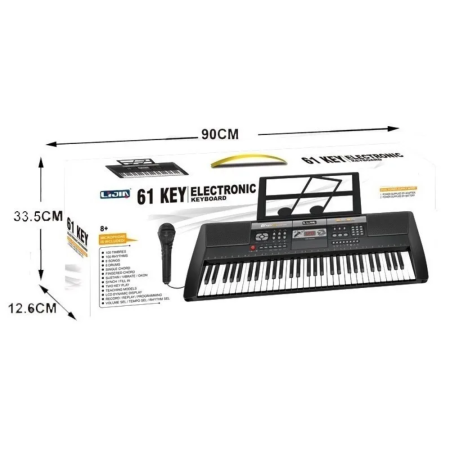 Artist - instrumente muzicale - Orga Electronica cu Microfon – 61 de clape, ecran LCD, functii multiple, 81 x 30 cm