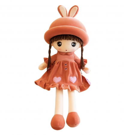 Papusi: bebelusi si personaje din desene animate - Papusa mare 45 cm Velvet din plus, canta Are mama o fetita, corai