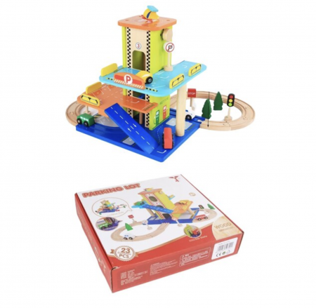 Parcare supraetajata cu 3 nivele si heliport, 23 piese din lemn [3]