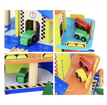 Parcare supraetajata cu 3 nivele si heliport, 23 piese din lemn [9]