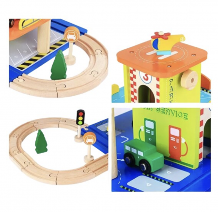 Parcare supraetajata cu 3 nivele si heliport, 23 piese din lemn [8]