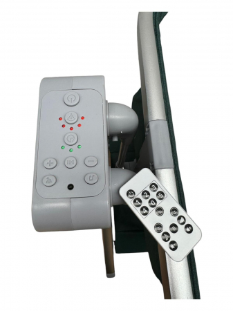 Patut co-sleeper reglabil cu functie de leagan electric, saltea inclusa, cu telecomanda si carusel muzical, A6 gri [11]