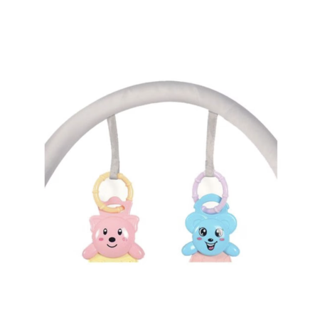 Patut portabil si cosleeper Grey, cos cu bara jucarii, pentru bebelusi 0-12 luni [4]