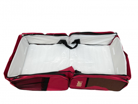 Patut portabil si geanta multifunctionala pentru accesoriile bebelusilor, rosu [2]