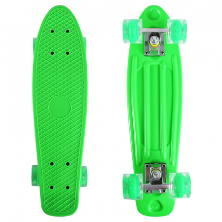 Skateboard - Penny Board Cu Lumini In Roti, verde