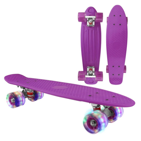 Skateboard - PennyBoard Cu Lumini In Roti, mov