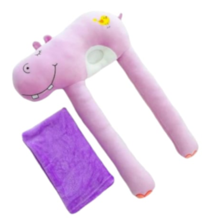 Plusuri pentru bebe - Perna cu paturica, din plus, Hipopotam