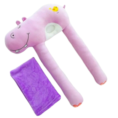 Plusuri pentru bebe - Perna cu paturica, din plus, Hipopotam