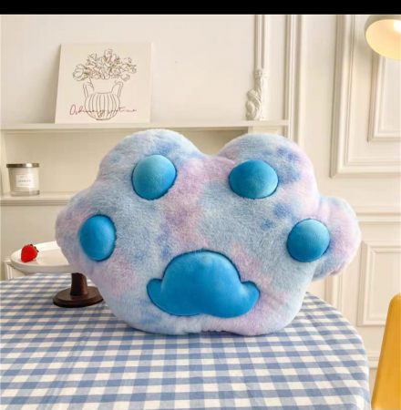 Jocuri si Jucarii - Perna Labuta de animal din plus, 50 cm, bleu