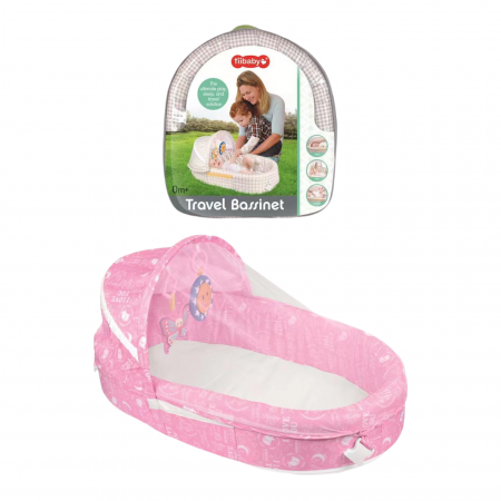 Landou, patut portabil pentru nou nascuti, C01, roz [2]