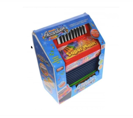Acordeon De Jucarie Copii Cu Lumini Intermitente Si Burduf Extensibil 21.3x29 cm 3 Ani [4]
