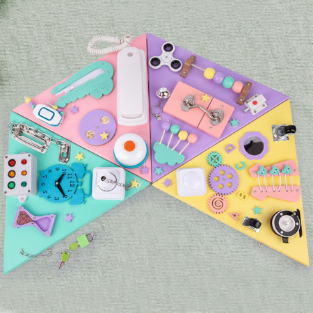 Piramida Montessori cu 25 de activitati Tine-l Ocupat si Invata-l, din lemn [11]