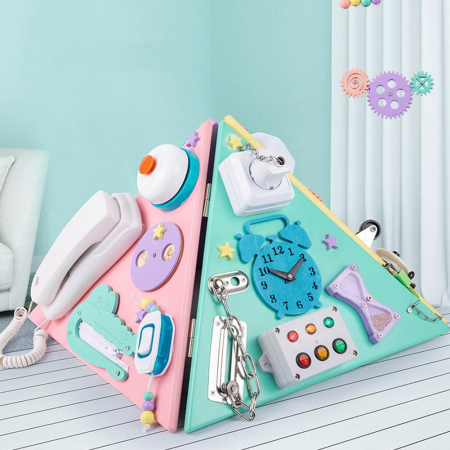 Piramida Montessori cu 25 de activitati Tine-l Ocupat si Invata-l, din lemn [2]