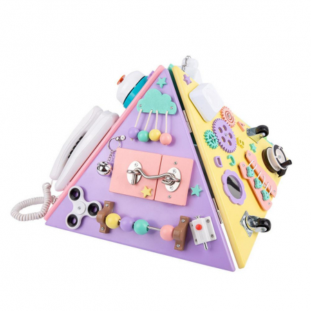 Piramida Montessori cu 25 de activitati Tine-l Ocupat si Invata-l, din lemn [4]