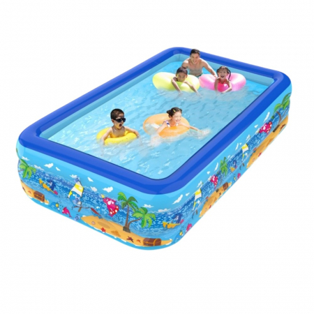 Piscina gonflabila cu podea gonflabila, dreptunghiulara 210 x 138 x 55 cm [12]