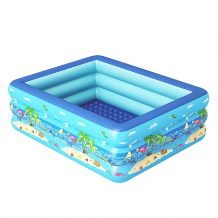 Gonflabile - Piscina gonflabila cu podea gonflabila, dreptunghiulara 180 x 135 x 55 cm