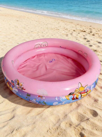 Jocuri si Jucarii - Piscina gonflabila pentru bebelusi si copii mici, 70x70x22 cm, pana la 3 ani, Roz