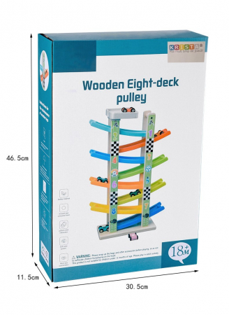 Pista cu masinute pentru raliu, cu 8 nivele, din lemn [6]