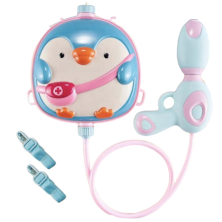 Jucarii cu apa si articole sportive pentru copii - Pistol cu apa cu rezervor ghiozdanel, Pinguin