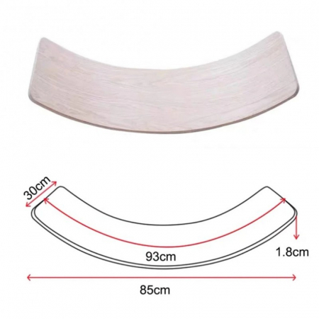 Placa de echilibru din lemn, Balance Board - Curcubeu [6]