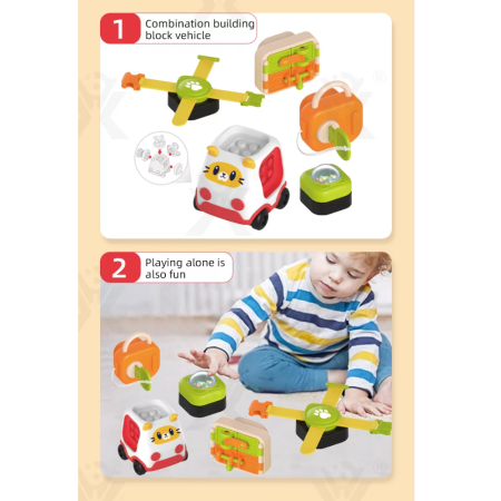 Set 5 piese pentru Placa interactiva cu masinuta si cuburi senzoriale, 18 luni+ [7]