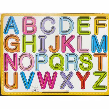 Placa Montessori Invata sa scrii Literele mari ale alfabetului, din lemn [0]