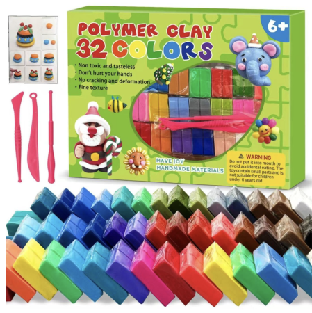 Plastilina, slime, nisip de modelat - Set Plastilina Colorata pentru Modelaj – 32 Culori si Accesorii