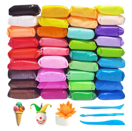 Jocuri si Jucarii - Plastilina Magica Super Clay - Set Creativ de Modelare cu 36 culori