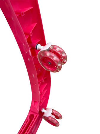 Premergator reglabil pe inaltiime, pliabil, roti de silicon si panou cu jucarii, Ratusca, roz [2]