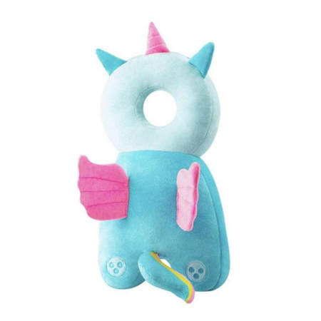 Marsupii si hamuri - Protectie de cap si spate pentru bebelusi, din plus, de tip rucsacel, Unicorn bleu