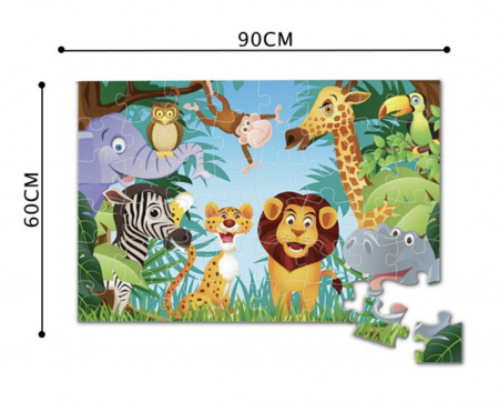Puzzle bebe cu 48 piese mari, Animale din Jungla [3]
