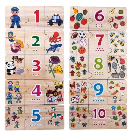 Puzzle de Asociere cu Numere si Imagini, 30 Piese [4]