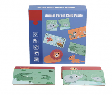 Jocuri si Jucarii - Puzzle Duo Mama si Puiul, cu 20 piese mari