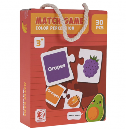 Jocuri si Jucarii - Puzzle educativ 30 piese mari Culori - Potrivim si invatam Culorile si Engleza