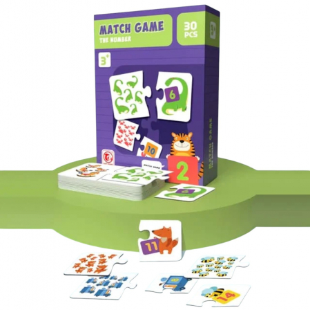 Jocuri si Jucarii - Puzzle educativ 30 piese mari Matematica – Potrivim si invatam numerele