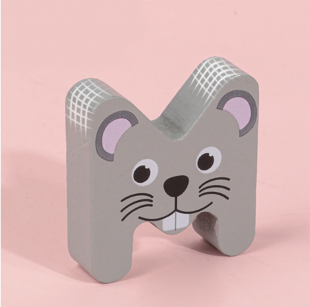 Puzzle incastru 3D alfabetul cu litere mari si imagini animale [2]