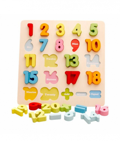 Puzzle Incastru Montessori 3D Cu Numere 1-20 [1]