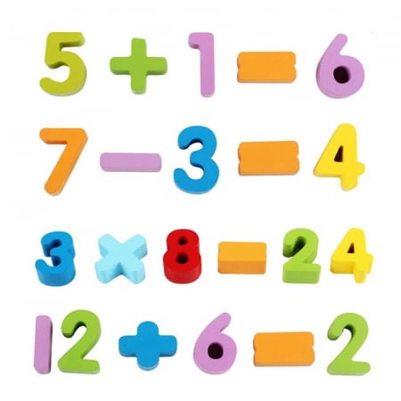 Puzzle Incastru Montessori Cu Cifre Si Semne Matematice 3D [3]
