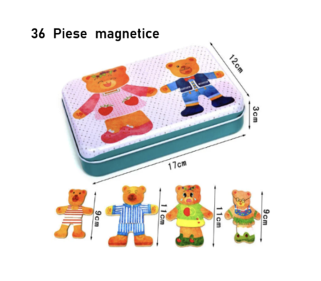 Jocuri si Jucarii - Puzzle Magnetic cu 36 de Ursuleti – Invatarea Emotiilor prin Joaca